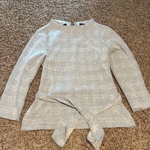 Ann Taylor Factory Monochrome Plaid Knit